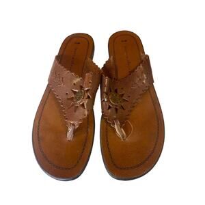 Brown Jessica Stevens Leather Boho Sandals 9.5